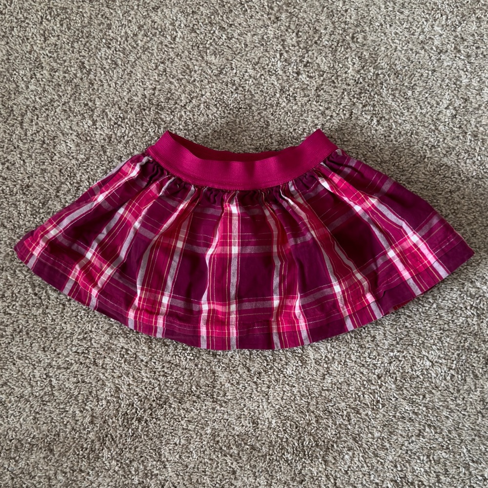Toughskins toddler girls Pink Plaid Skirt size 24 months